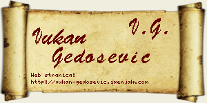 Vukan Gedošević vizit kartica